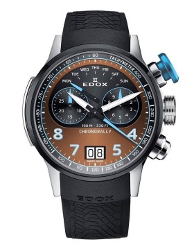 EDOX Chronorally Titanium 38003-TINBU-BRNBU