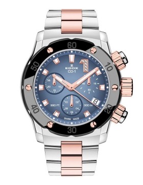 EDOX CO-1 Chronolady Diamonds 10255-357RM-BUIDR