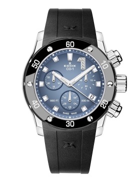 EDOX CO-1 Chronolady Diamonds 10255-3CA-BUIDN