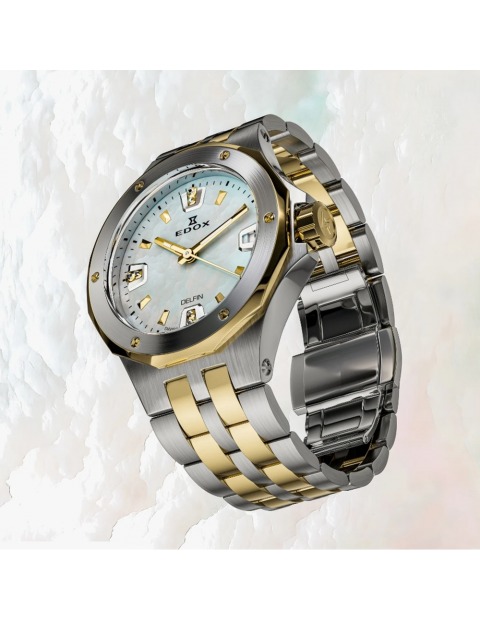 EDOX Delfin Diver Lady Diamonds 53100-357JM-NADND