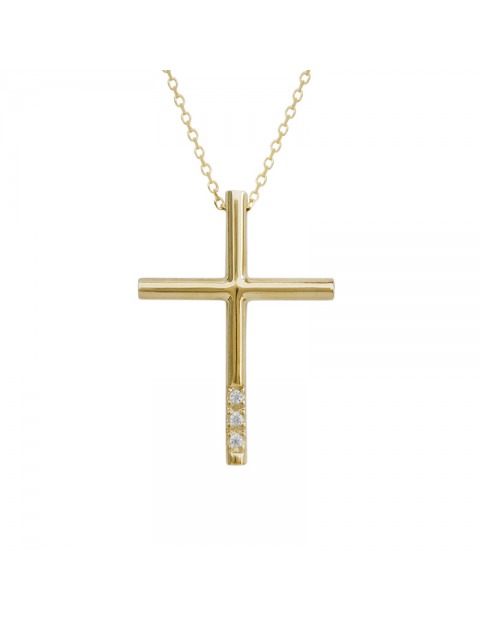 Χρυσός σταυρός με αλυσίδα 13110002
