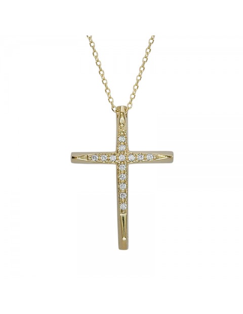 Χρυσός σταυρός με αλυσίδα 13110012